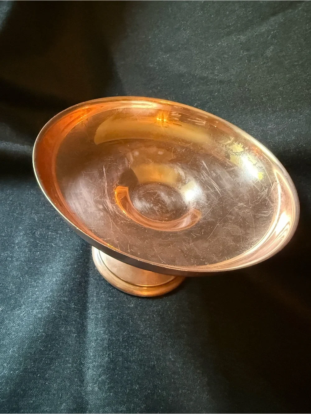 Coppercraft Guild Copper vintage MCM solid copper pedestal bowl